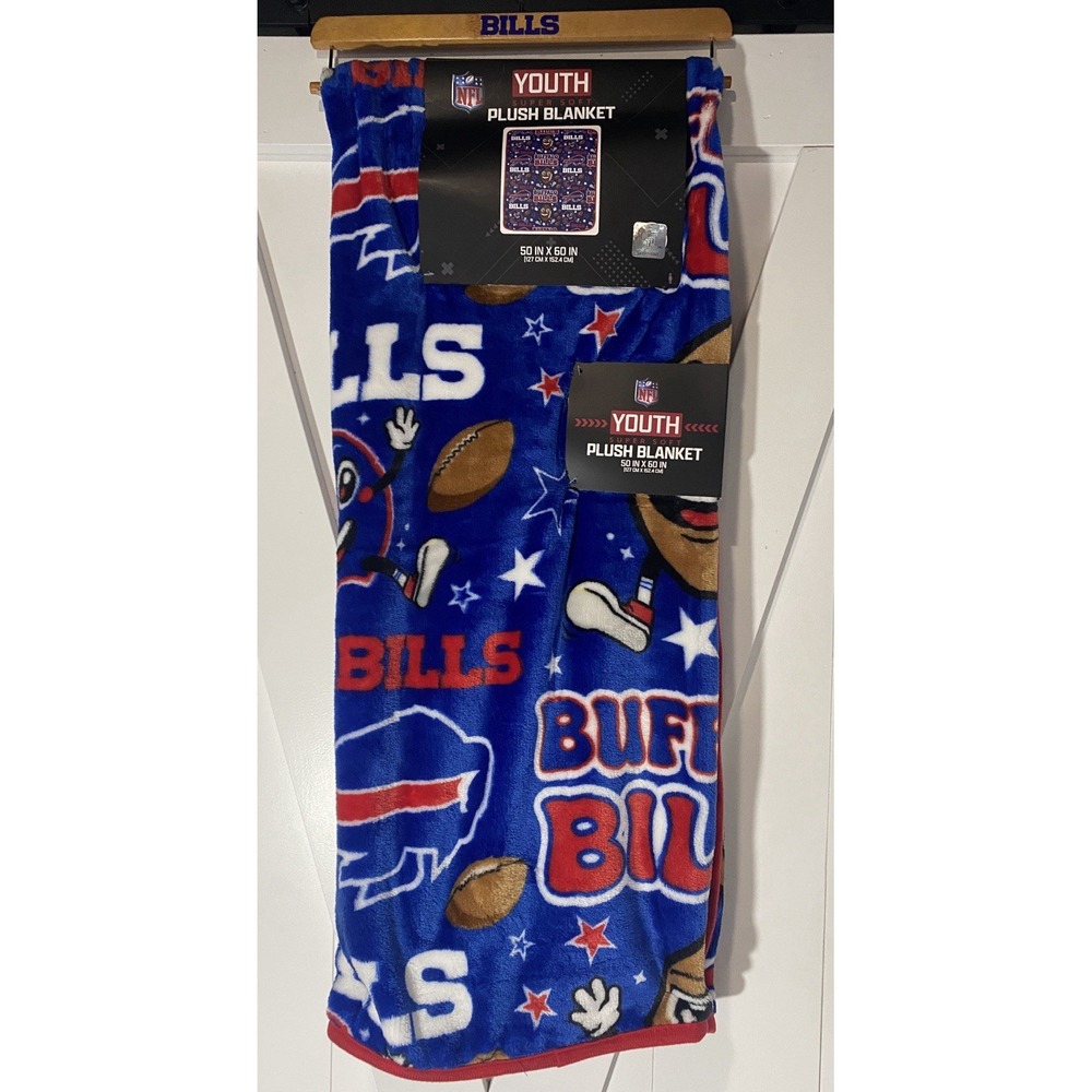 Buffalo Bills Youth Plush Blanket 50x60 NWT NFL Football Super Soft Throw New⁠